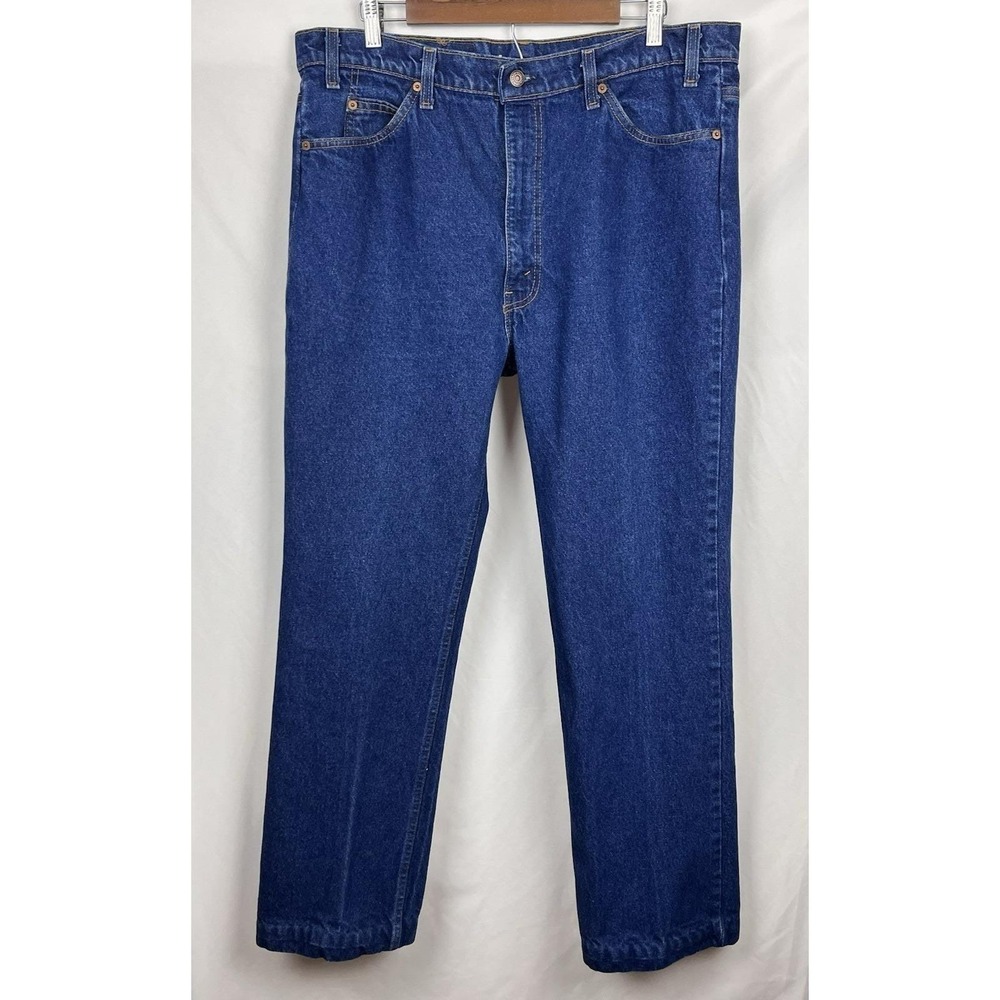 Levi's 517 Bootcut Orange Tab Jeans 40x32 Fits 38x30 USA Dark Wash True Vintage